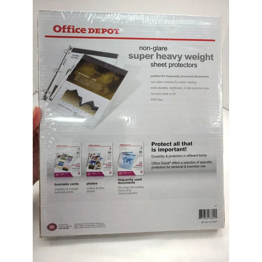 Office Depot Clear Super Heavyweight Sheet Protectors 50 Count